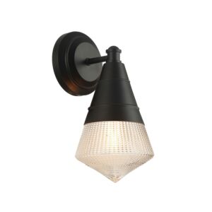 Hargreaves One Light Wall Sconce in Black by Maxim