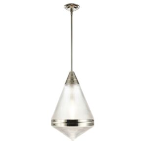 Hargreaves One Light Pendant in Polished Nickel by Maxim