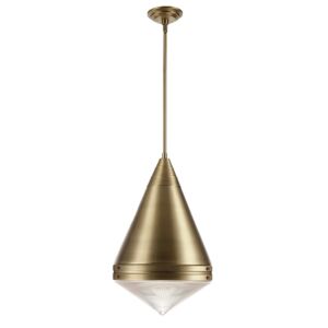 Hargreaves One Light Pendant in Natural Aged Brass by Maxim