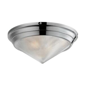 Hargreaves Three Light Flush Mount in Polished Nickel by Maxim