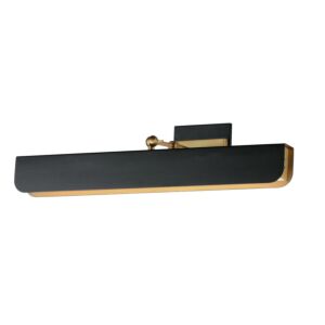 Miles LED Wall Sconce in Black   Natural Aged Brass by Maxim