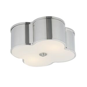 Clover Two Light Flush Mount in Polished Nickel by Maxim