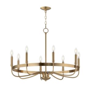 Frankie Eight Light Chandelier in Heritage by Maxim