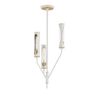 Regent LED Pendant in Light French Gray   Natural Aged Brass by Maxim