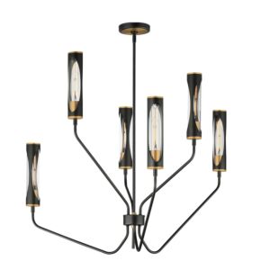 Regent LED Pendant in Black   Antique Brass by Maxim