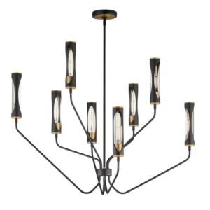 Regent LED Chandelier in Black   Antique Brass by Maxim