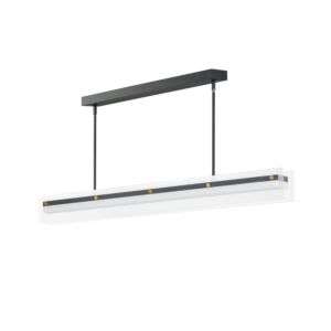 Spectre LED Linear Pendant in Black   Natural Aged Brass by Maxim