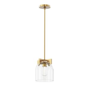 Scoop One Light Pendant in Natural Aged Brass by Maxim