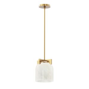 Scoop One Light Pendant in Natural Aged Brass by Maxim