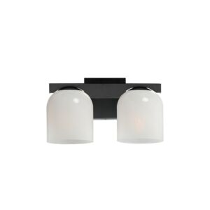 Scoop Two Light Bath Vanity in Black by Maxim