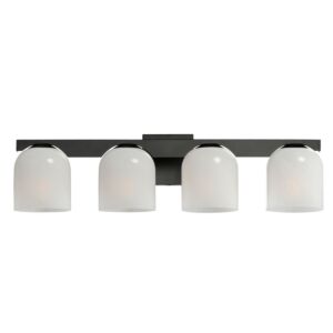 Scoop Four Light Bath Vanity in Black by Maxim