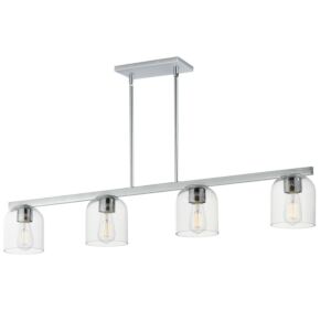 Scoop Four Light Linear Pendant in Polished Chrome by Maxim