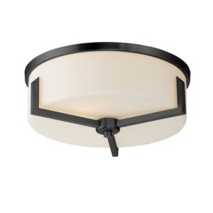 Dart 3-Light Flush Mount in Black