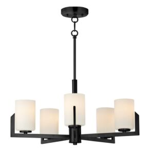 Dart Five Light Chandelier in Black by Maxim