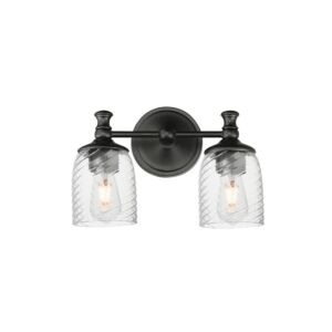 Swirl Two Light Wall Sconce in Black by Maxim