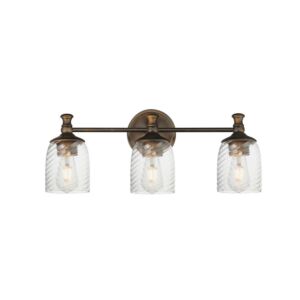 Swirl Three Light Bath Vanity in Antique Bronze by Maxim