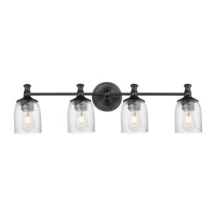 Swirl Four Light Bath Vanity in Black by Maxim