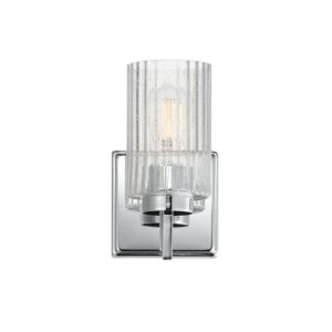 Rigata One Light Wall Sconce in Polished Nickel by Maxim