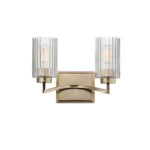 Rigata Two Light Wall Sconce in Satin Champagne by Maxim