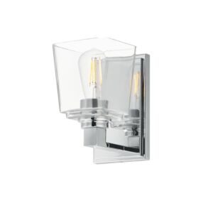 Cubos One Light Wall Sconce in Polished Chrome by Maxim