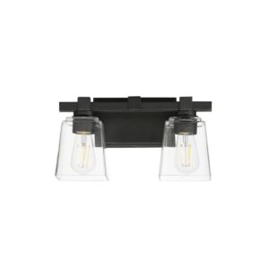 Cubos Two Light Wall Sconce in Black by Maxim