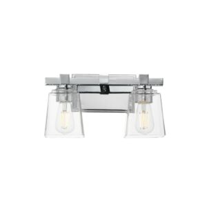 Cubos Two Light Wall Sconce in Polished Chrome by Maxim