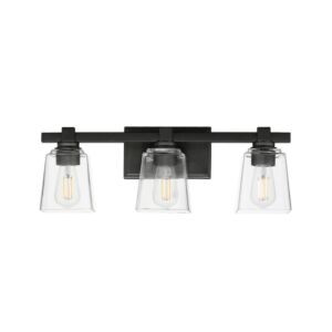 Cubos Three Light Bath Vanity in Black by Maxim