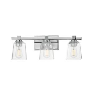 Cubos Three Light Bath Vanity in Polished Chrome by Maxim