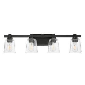 Cubos Four Light Bath Vanity in Black by Maxim