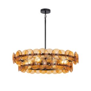 Loren Four Light Chandelier in Gunmetal by Maxim