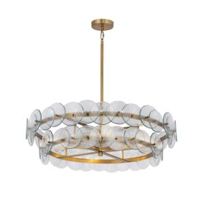 Loren Four Light Chandelier in Weathered Brass by Maxim