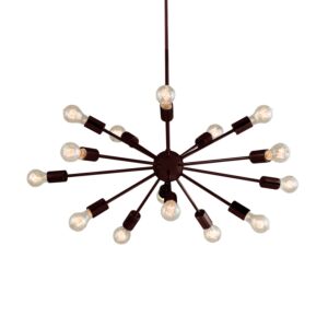 Axion  Chandelier in Dark Bronze by Justice Designs