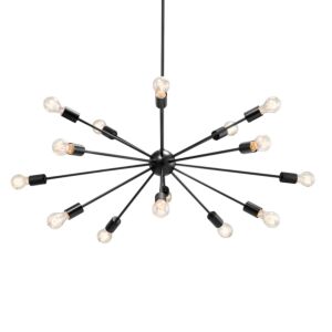 Axion  Chandelier in Matte Black by Justice Designs