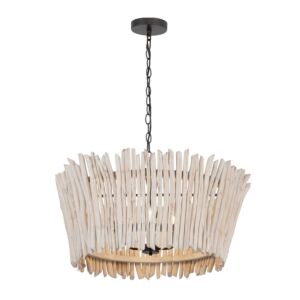 Baywood Four Light Chandelier in Textured Bronze by Maxim