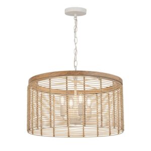 Vannerie Four Light Pendant in Ecru by Maxim