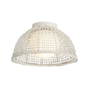 Cestino 1-Light Flush Mount in Weathered White