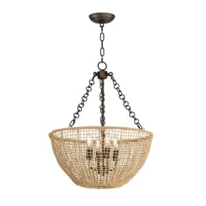 Cestino 4-Light Pendant in Antique Bronze