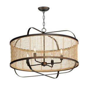 Cestino Four Light Pendant in Antique Bronze by Maxim