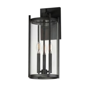 Belfry Three Light Wall Sconce in Black by Maxim