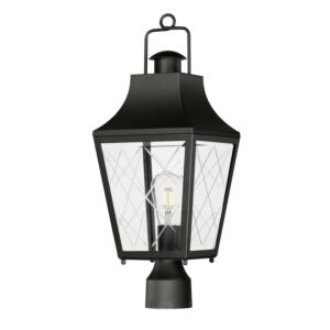 Storybook One Light Outdoor Post Mount in Black by Maxim