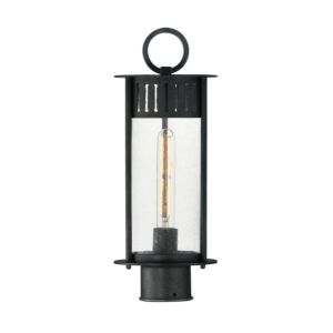 Windsor One Light Outdoor Post Mount in Black Patina by Maxim