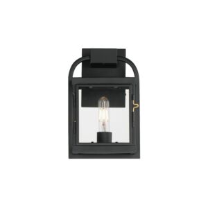 Bonham One Light Outdoor Wall Sconce in Black by Maxim