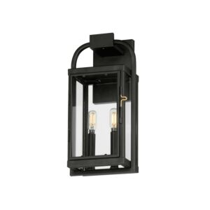 Bonham Two Light Outdoor Wall Sconce in Black by Maxim