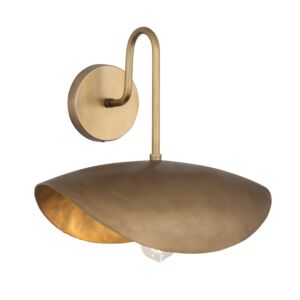 Denarii One Light Wall Sconce in Natural Gold by Maxim