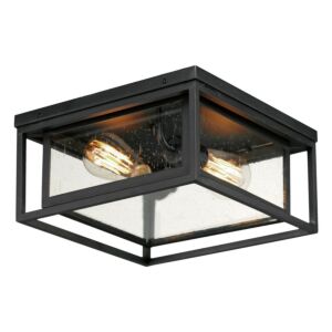 Cabana VX Two Light Flush Mount in Black by Maxim