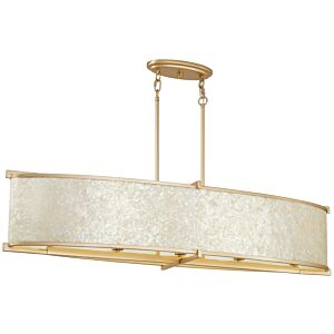 Sommers Bend Five Light Island Chandelier in Fawn Gold by Metropolitan