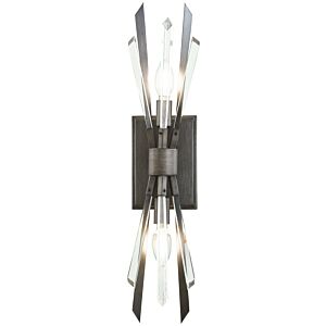 Elsa Two Light Wall Sconce in Midnight Graphite by Metropolitan