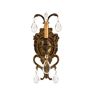 Metro One Light Wall Sconce in Oxidated Brass by Metropolitan