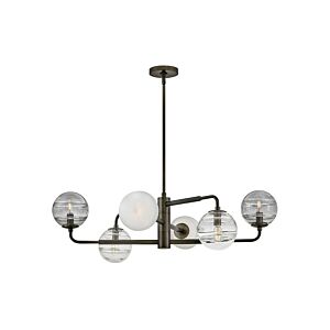 Oberon LED Chandelier in Black Oxide by Fredrick Ramond