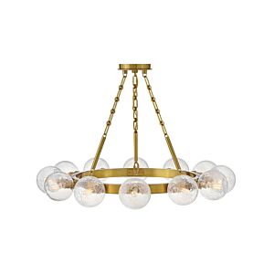 Coco LED Chandelier in Lacquered Brass by Fredrick Ramond